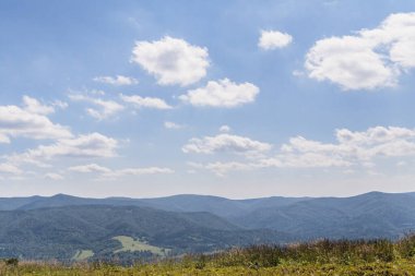 Mieczysaw Orlowicz Geçidi 'nden Polonya' daki Bieszczady Dağları 'ndaki Smerek Tepesine giden yol.