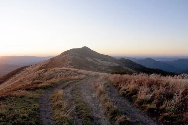 Polonya 'daki Bieszczady Dağlarında Carynska Polonyna