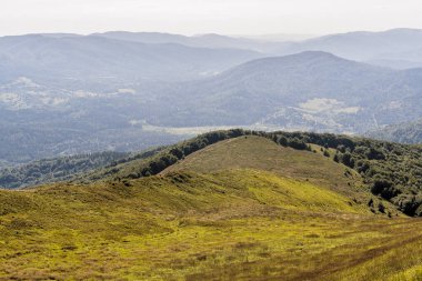 Mieczysaw Orowicz Geçidi 'nden Polonya' daki Bieszczady Dağları 'ndaki Smerek Tepesine giden yol.