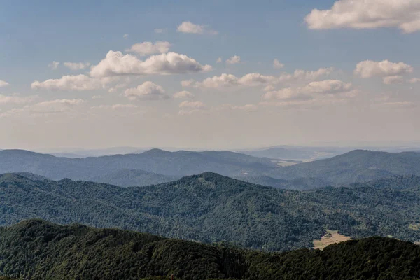 Estrada Mieczysaw Orowicz Pass Para Smerek Peak Nas Montanhas Bieszczady — Fotografia de Stock