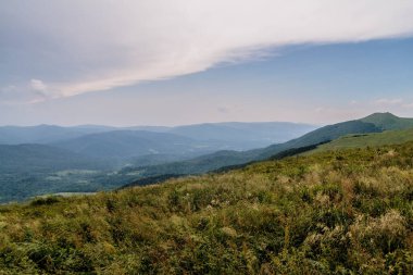 Polonya 'daki Bieszczady Dağlarında Wetlinska Polonyna