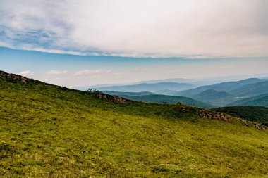 Polonya 'daki Bieszczady Dağlarında Wetlinska Polonyna