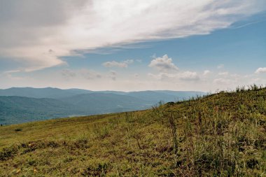 Polonya 'daki Bieszczady Dağlarında Wetlinska Polonyna
