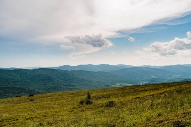 Polonya 'daki Bieszczady Dağlarında Wetlinska Polonyna