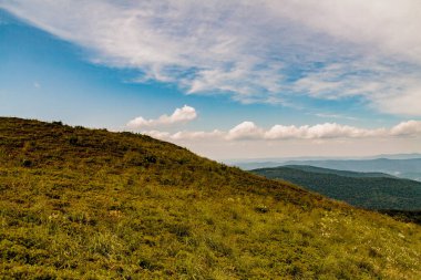 Polonya 'daki Bieszczady Dağlarında Wetlinska Polonyna