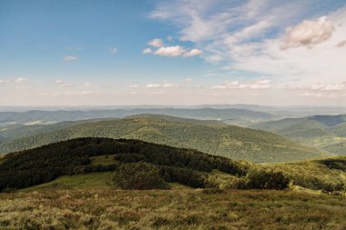 Polonya 'daki Bieszczady Dağlarında Wetlinska Polonyna