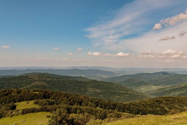 Polonya 'daki Bieszczady Dağlarında Wetlinska Polonyna