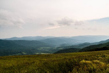 Polonya 'daki Bieszczady Dağlarında Wetlinska Polonyna