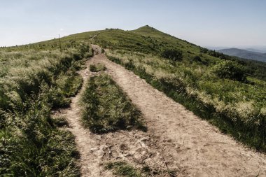 Polonya 'daki Bieszczady Dağlarında Wetlinska Polonyna