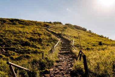 Polonya 'daki Bieszczady Dağlarında Wetlinska Polonyna