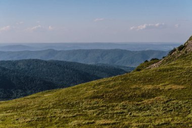 Polonya 'daki Bieszczady Dağlarında Wetlinska Polonyna