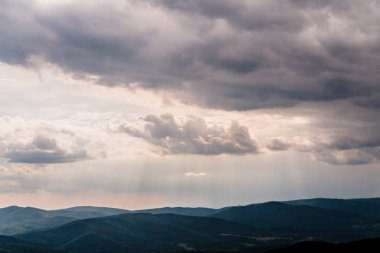Polonya 'daki Bieszczady Dağlarında Wetlinska Polonyna