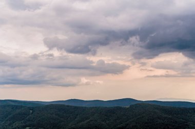 Polonya 'daki Bieszczady Dağlarında Wetlinska Polonyna