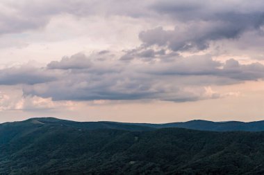 Polonya 'daki Bieszczady Dağlarında Wetlinska Polonyna