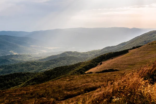 Polonya 'daki Bieszczady Dağlarında Wetlinska Polonyna