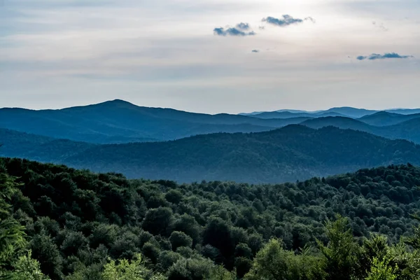 Polonya 'nın Bieszczady Dağlarındaki Dwernik Kamie Tepesinden görüntü
