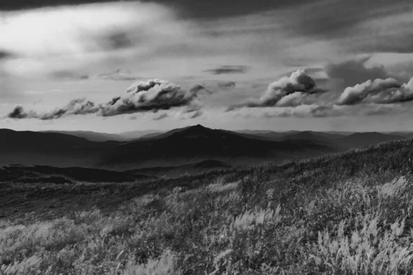 Strada Wideki Attraverso Bukowe Berdo Tarnica Woosate Nelle Montagne Bieszczady — Foto Stock