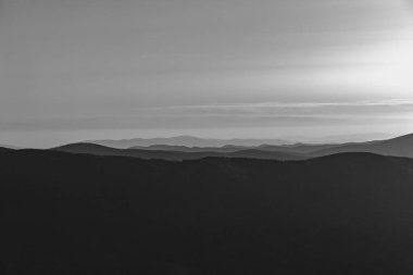 Polonya 'daki Bieszczady Dağları' ndaki Carynska Polonyna 'dan görüntü