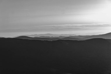Polonya 'daki Bieszczady Dağları' ndaki Carynska Polonyna 'dan görüntü