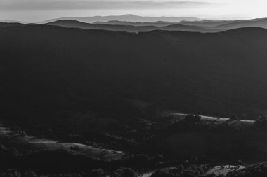 Polonya 'daki Bieszczady Dağları' ndaki Carynska Polonyna 'dan görüntü