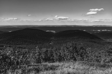 Mieczysaw Orowicz Geçidi 'nden Polonya' daki Bieszczady Dağları 'ndaki Smerek Tepesine giden yol.