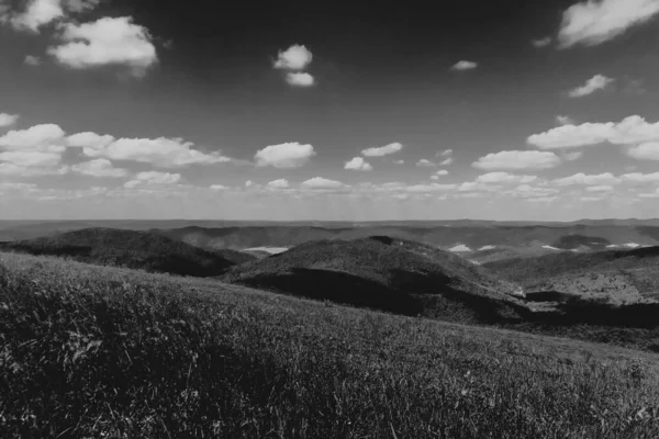 Estrada Mieczysaw Orlowicz Pass Para Smerek Peak Nas Montanhas Bieszczady — Fotografia de Stock