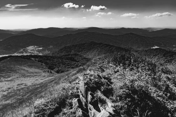 Estrada Mieczysaw Orowicz Pass Para Smerek Peak Nas Montanhas Bieszczady — Fotografia de Stock