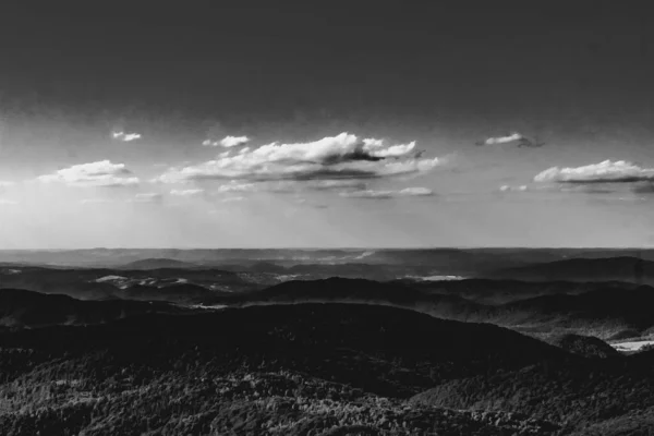 Estrada Mieczysaw Orowicz Pass Para Smerek Peak Nas Montanhas Bieszczady — Fotografia de Stock