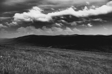 Polonya 'daki Bieszczady Dağlarında Wetlinska Polonyna