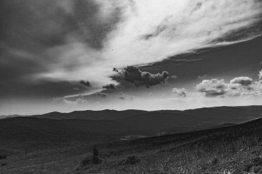 Polonya 'daki Bieszczady Dağlarında Wetlinska Polonyna