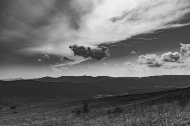Polonya 'daki Bieszczady Dağlarında Wetlinska Polonyna