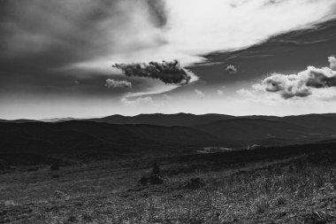 Polonya 'daki Bieszczady Dağlarında Wetlinska Polonyna