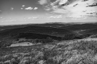 Polonya 'daki Bieszczady Dağlarında Wetlinska Polonyna