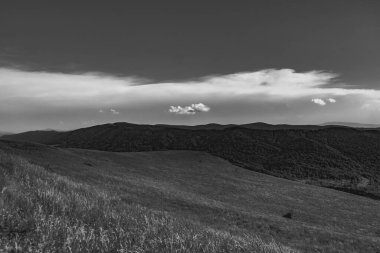 Polonya 'daki Bieszczady Dağlarında Wetlinska Polonyna