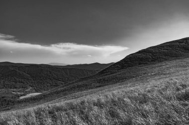 Polonya 'daki Bieszczady Dağlarında Wetlinska Polonyna
