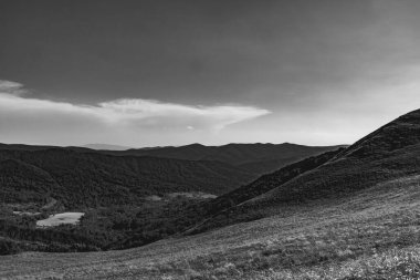 Polonya 'daki Bieszczady Dağlarında Wetlinska Polonyna