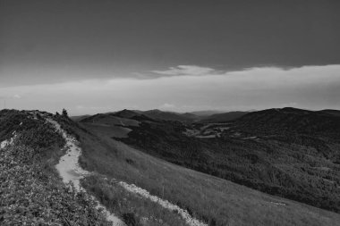Polonya 'daki Bieszczady Dağlarında Wetlinska Polonyna