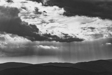 Polonya 'daki Bieszczady Dağlarında Wetlinska Polonyna