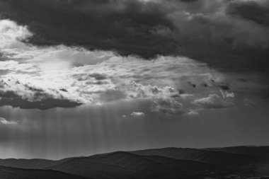 Polonya 'daki Bieszczady Dağlarında Wetlinska Polonyna