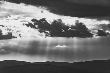 Polonya 'daki Bieszczady Dağlarında Wetlinska Polonyna