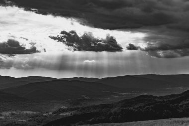 Polonya 'daki Bieszczady Dağlarında Wetlinska Polonyna