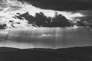 Polonya 'daki Bieszczady Dağlarında Wetlinska Polonyna