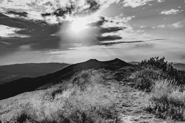 Polonya 'daki Bieszczady Dağlarında Wetlinska Polonyna