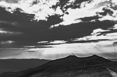 Polonya 'daki Bieszczady Dağlarında Wetlinska Polonyna