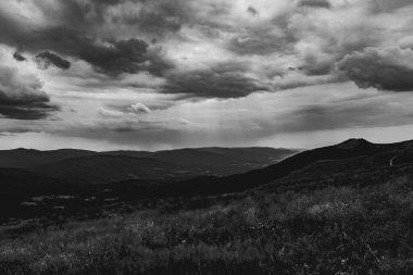 Polonya 'daki Bieszczady Dağlarında Wetlinska Polonyna