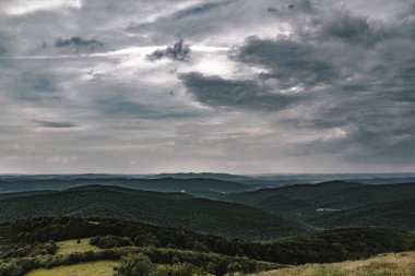 Polonya 'daki Bieszczady Dağlarında Wetlinska Polonyna