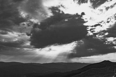 Polonya 'daki Bieszczady Dağlarında Wetlinska Polonyna