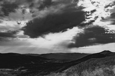 Polonya 'daki Bieszczady Dağlarında Wetlinska Polonyna