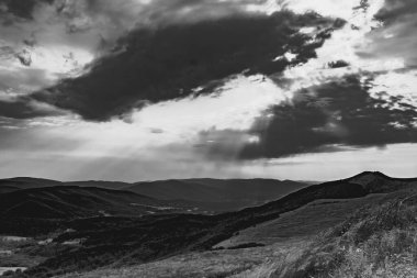 Polonya 'daki Bieszczady Dağlarında Wetlinska Polonyna