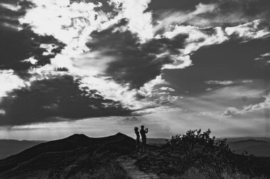 Polonya 'daki Bieszczady Dağlarında Wetlinska Polonyna
